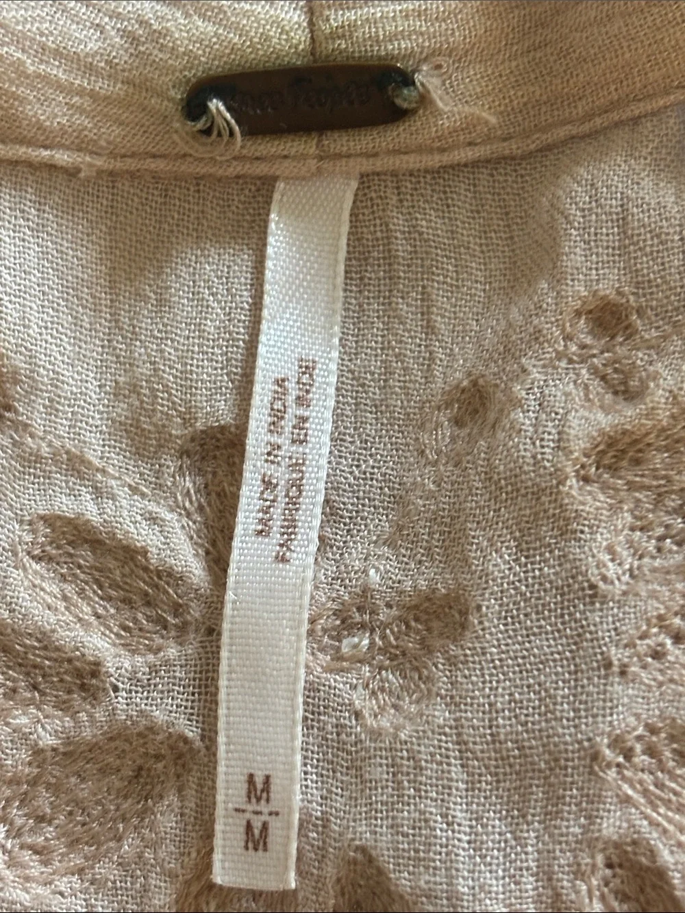 Free People Cream Embroidered Maxi Dress - Picture 2 of 4